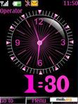 Скачать тему Pink dual clock