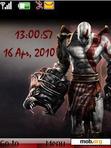 Download mobile theme god of war with clock