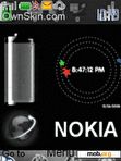 Download mobile theme NOKIA battery clock