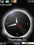 Download mobile theme Black Analog Clock