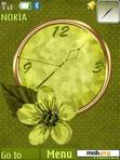 Download mobile theme Green Flower Clock