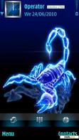 Download mobile theme animated scorpion neon