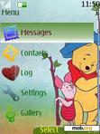 Download mobile theme Pooh n Piglet Clock