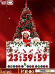 Download mobile theme New year clock animat