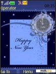 Download mobile theme New Year Blue _Clock