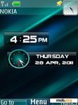 Download mobile theme New Style Clock With Cool Icons