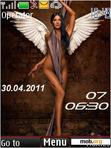 Download mobile theme Angel clock