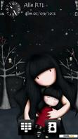 Download mobile theme Little Girl With Dol