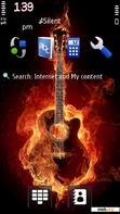 Download mobile theme fire guitar