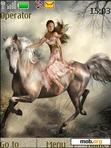 Download mobile theme Lady In Horse