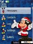 Download mobile theme Winter Mickey Clock