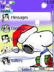 Download mobile theme Winter Snoopy Clock