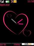 Download mobile theme Heart clock