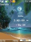 Download mobile theme Beach Clock