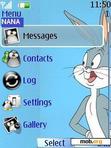 Download mobile theme Winter Bunny Clock