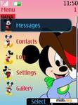 Download mobile theme Winter Mickey Clock2