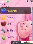 Download mobile theme Piglet Clock