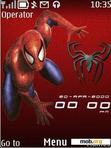 Download mobile theme spiderman clock