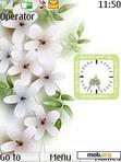 Download mobile theme Flowers Clock