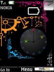 Download mobile theme Abstract Clock With Battery