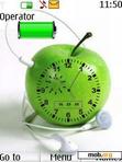 Download mobile theme Apple Clock With Battery