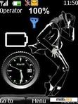 Download mobile theme Mj Clock With Battery And Signal