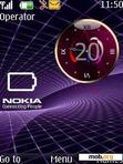 Download mobile theme Nokia Clock With Battery