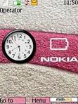 Download mobile theme Nokia Clock With Battery