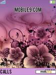 Download mobile theme purple abstract flowers