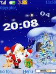 Download mobile theme santa clock