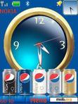 Download mobile theme Pepsi Clock With Icons