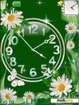 Download mobile theme Flowers Clock