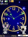 Download mobile theme Kitten and rabbit cLOck