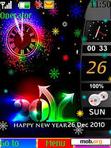 Download mobile theme New year neon cLOck