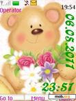 Download mobile theme Cute teddy bear