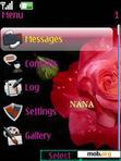 Download mobile theme Pink Rose  Clock