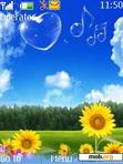 Download mobile theme Joyful sunflowers