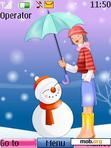 Download mobile theme snowman-pretty