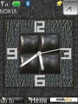 Download mobile theme Leather Clock