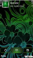 Download mobile theme green flowers