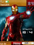 Download mobile theme Iron Man 2 clock