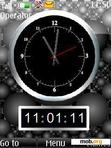 Download mobile theme Black dual clock