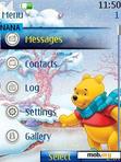 Download mobile theme Winter Pooh Clock