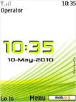 Download mobile theme Greenish Clock