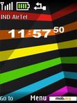 Download mobile theme Stripes Clock