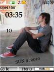 Download mobile theme Alone Boy Clock