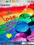 Download mobile theme color animated i love you