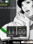 Download mobile theme HTC flip clock