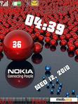 Download mobile theme Nokia Red Ball Clock