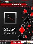 Download mobile theme poker card dual clock